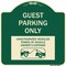 Signmission Guest Parking Unauthorized Vehicles Towed Owner Expense Aluminum Sign, 18" L, 18" H, G-1818-23928 A-DES-G-1818-23928 - alternate 1